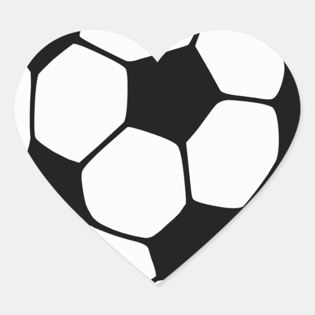 Adesivo Coração Eu Amo Futebol (Frente)