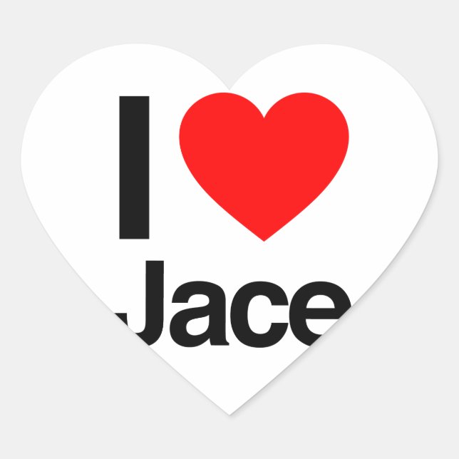 Adesivo Coração eu amo jace (Frente)