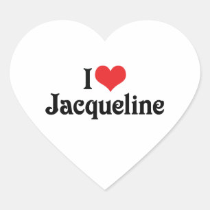 Adesivo Coração Eu Amo Jacqueline