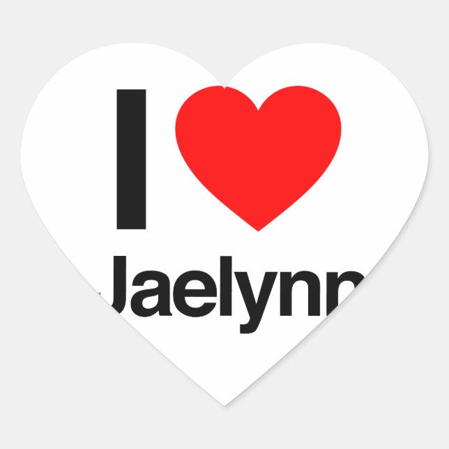 Adesivo Coração eu amo jaelynn (Frente)