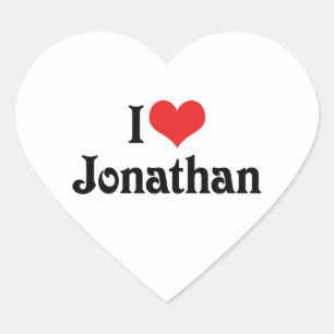 Adesivo Coração Eu Amo Jonathan