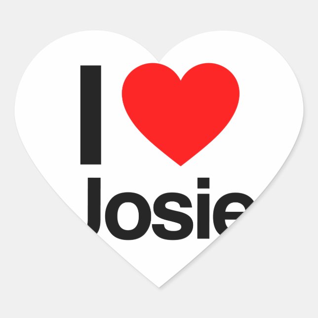 Adesivo Coração eu amo josie (Frente)