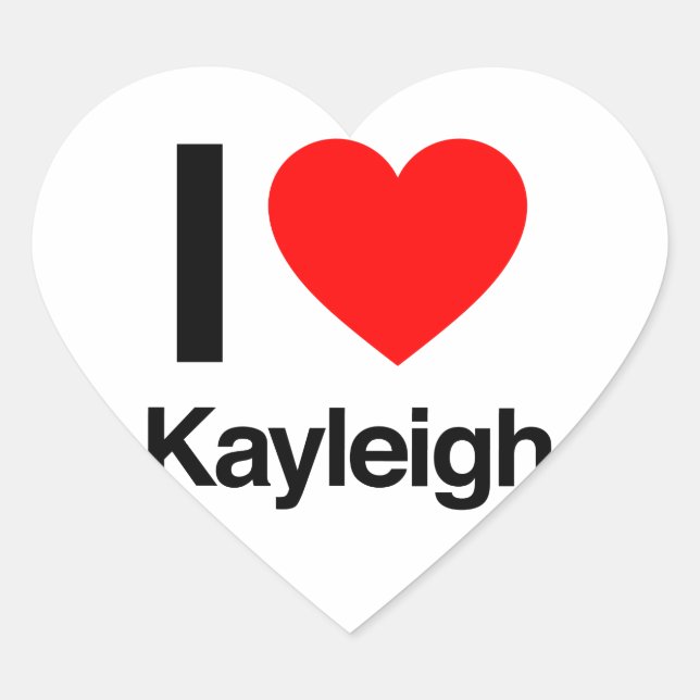 Adesivo Coração eu amo kayleigh (Frente)