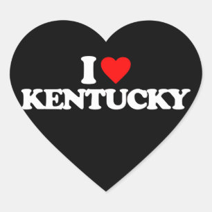 ADESIVO CORAÇÃO EU AMO KENTUCKY