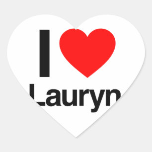 Adesivo Coração eu amo lauryn