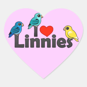 Adesivo Coração Eu amo Linnies