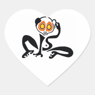 Adesivo Coração Eu amo LORISES - Primato - Vida Selvagem - Naturez