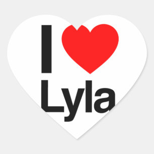 Adesivo Coração eu amo lyla