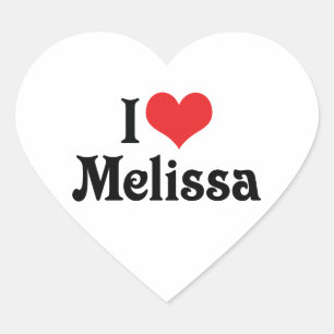 Adesivo Coração Eu Amo Melissa
