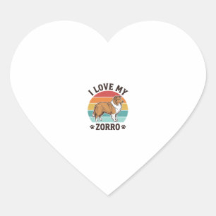 Adesivo Coração Eu Amo Meu Design de Amante de Cachorro Vintage Zo