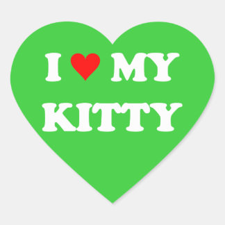 Adesivo Coração Eu Amo Meu Gatinho