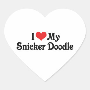 Adesivo Coração Eu Amo Meu Snicker Doodle