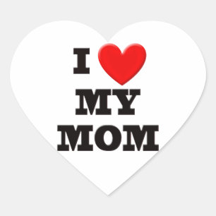 Adesivo Coração Eu amo minha mamã
