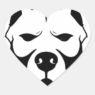 Adesivo Coração EU AMO MINHA raça do cão de estimação do PITBULL