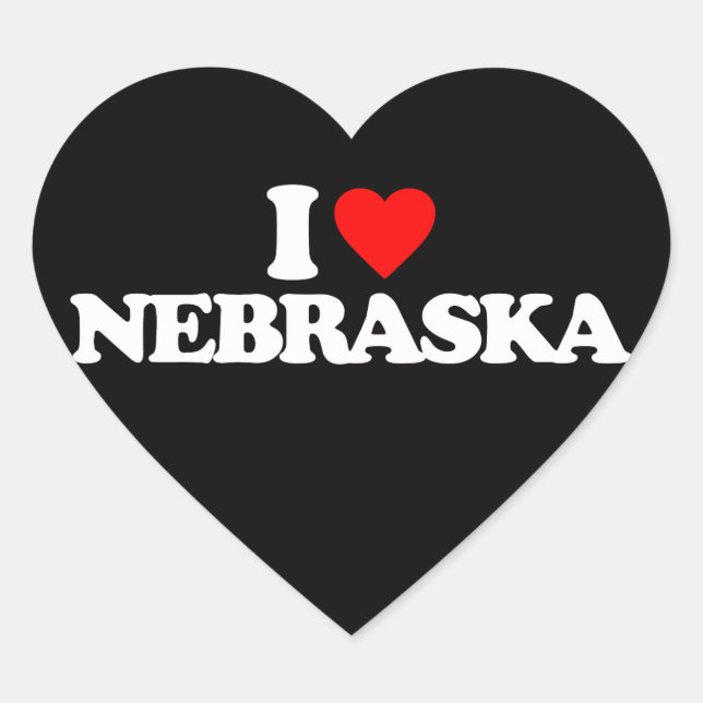 ADESIVO CORAÇÃO EU AMO NEBRASKA (Frente)