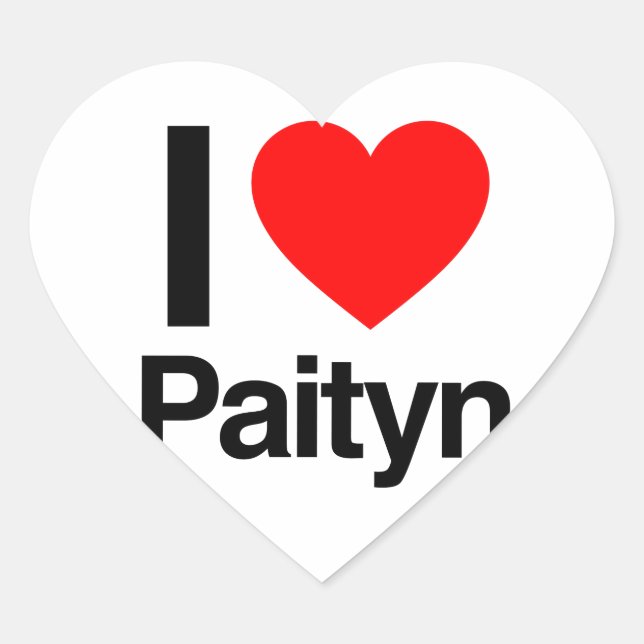 Adesivo Coração eu amo paityn (Frente)