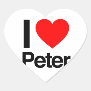 Adesivo Coração eu amo peter
