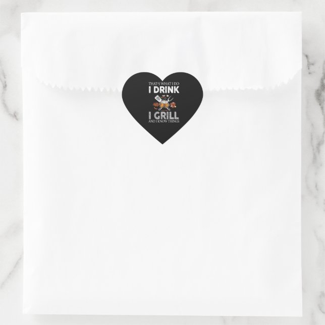 Adesivo Coração Eu Bebo E Giro Presente Personalizado De Comida (Bolsa)