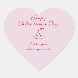 Adesivo Coração Eu gosto de você muito Dia de os namorados rosa