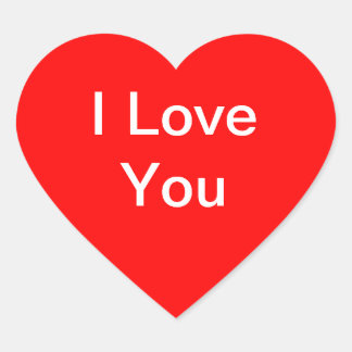 Adesivo Coração Eu te amo.