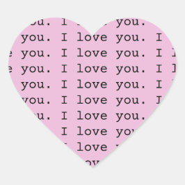 Adesivo Coração "Eu te amo"