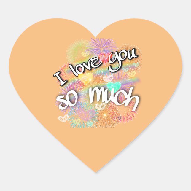 Adesivo Coração Eu te amo (Frente)