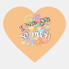 Adesivo Coração Eu te amo