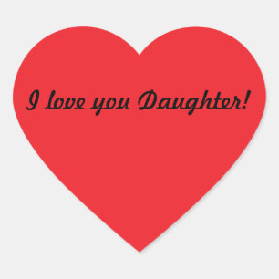 Adesivo Coração Eu te amo, filha!
