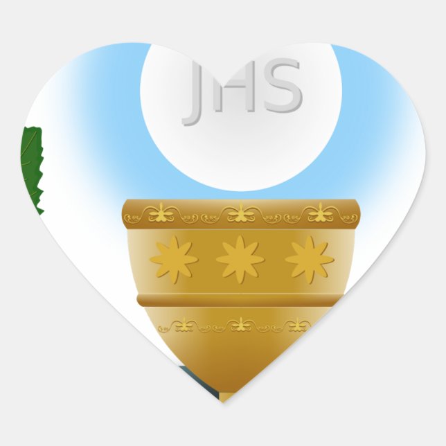 Adesivo Coração eucarista (Frente)