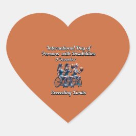 Adesivo Coração Excedendo Limites. Pessoas com Deficiência