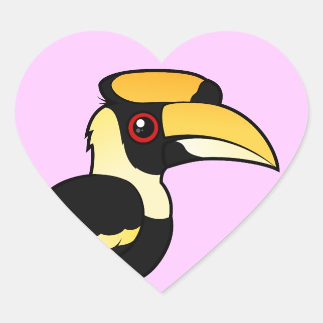 Adesivo Coração Excelente Hornbill (Frente)