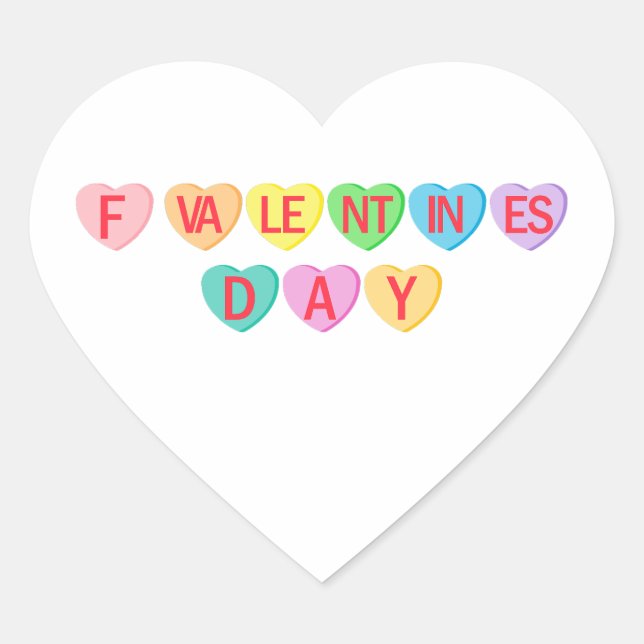 Adesivo Coração F DIA DE OS NAMORADOS - Banner Doces Hearts (Frente)