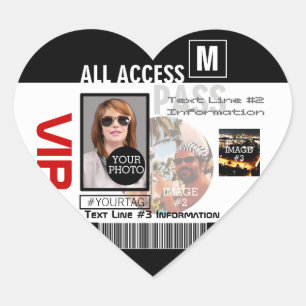 Adesivo Coração Faça a sua própria passagem do VIP 8 maneiras de