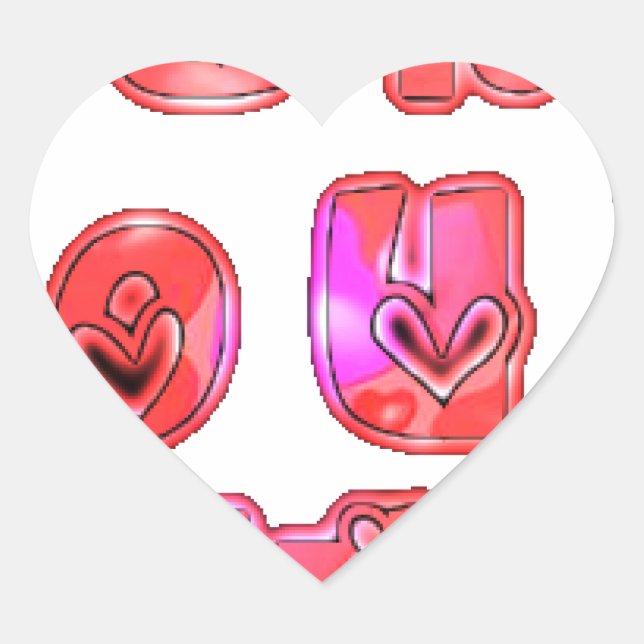 Adesivo Coração Faça seu próprio coração Impressão (Frente)