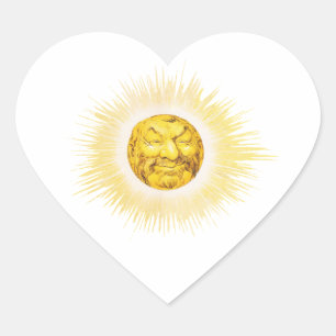 Adesivo Coração Face feliz Sun