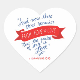 Adesivo Coração Faith Hope e Love 2
