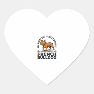 Adesivo Coração Fantasia de Abóbora para Bulldog Francês de Hallow