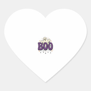 Adesivo Coração Fantasma de Halloween Boo Aranha Engraçada Vintage