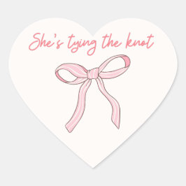 Adesivo Coração Favor do Chá de panela do Arco Rosa Coquette