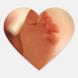 Adesivo Coração Feche a foto dos pés do bebê