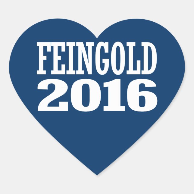 Adesivo Coração Feingold - Russ Feingold 2016 (Frente)