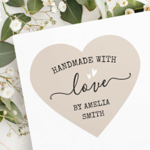 Feita à mão com coração de amor nome leve mocha ma