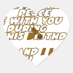 Adesivo Coração Feliz aniversário