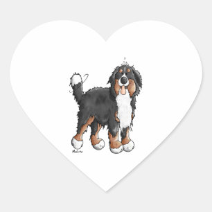 Adesivo Coração Feliz Cão de Montanha Bernês - Cães - Cães - Cartô