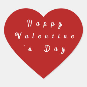 Adesivo Coração Feliz dia de os namorados, adorável ditado