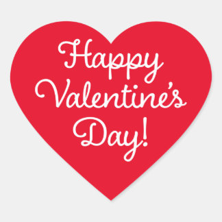 Adesivo Coração Feliz dia de os namorados Red Heart Sticker