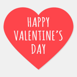 Adesivo Coração Feliz dia de os namorados vermelho