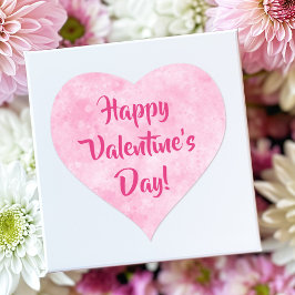 Adesivo Coração Feliz Dia dos Namorados Rosa