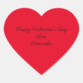 Adesivo Coração Feliz Dia dos Namorados Vermelho Personalize