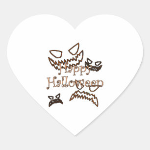 Adesivo Coração feliz Halloween